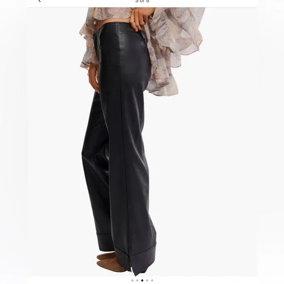 NWT Free People Glow Up Faux Leather Pants - Picture 3 of 6